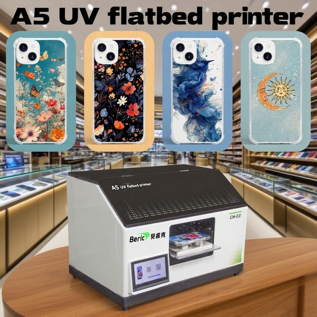 Small Size A5 Automatic UV Inkjet Printer Factory Price Flatbed Card & Phone Case Printer New Condition