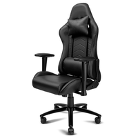 Chaise de bureau pivotante haut de gamme 2026 Pro, confortable, entièrement noire, pour gaming, avec accoudoirs 2D en mousse moulée, Cadeira Gamer noire