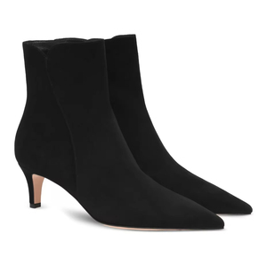 Wholesale Comfortable Sexy Ladies Pointed Toe <strong>Low</strong> <strong>Heel</strong> Cowboy <strong>Boots</strong> <strong>Women's</strong> Suede Heeled <strong>Ankle</strong> <strong>With</strong> Side Zipper - Product Image 2