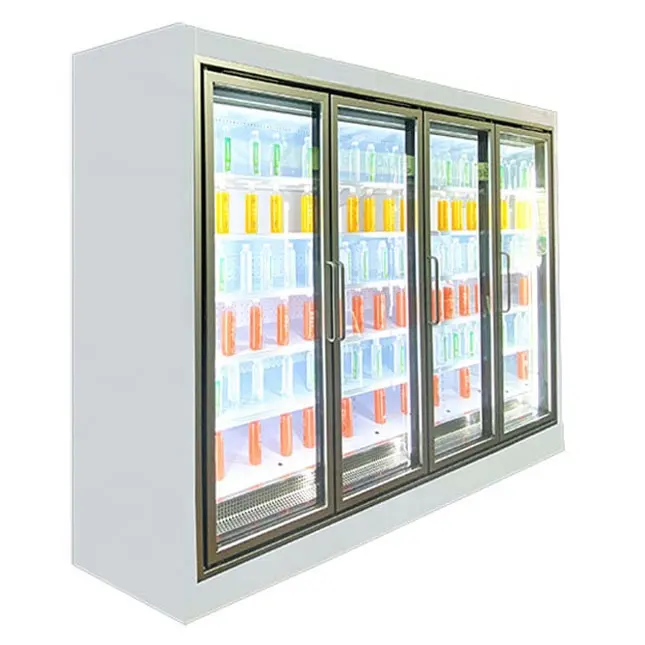 Precio de fábrica, barra personalizada, nevera, puerta de vidrio, pantalla, Enfriador de bebidas comercial, equipo de refrigeración