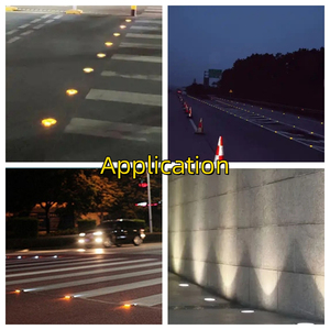 Nhà Máy Giá nửa vòng đường Stud <span class=keywords><strong>Led</strong></span> giao thông nhấp nháy đèn năng lượng mặt trời Stud ánh sáng - Product Image 6