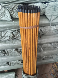 Mango de escoba de madera recubierto de PVC Color personalizado de alta calidad/Palos de fregona de madera/mango <span class=keywords><strong>Broomo</strong></span> - Product Image 2