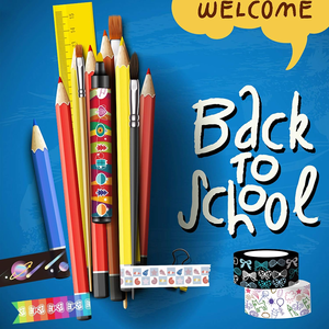 40 Rolls Washi Tape <b>Set</b> 15 mm Wide Colored Decorative Tape for DIY Crafts Junk Journal Supplies <b>Scrapbooking</b> Supplies Journals - Product Image 3