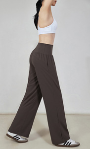 Summer Outer Wear for Work & Casual Sports <span class=keywords><strong>Nuls</strong></span> Pantalon de yoga à taille haute et jambes larges <span class=keywords><strong>pour</strong></span> femmes Design droit et ample - Product Image 6