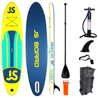 Planche de paddle gonflable tout-terrain en PVC coloré de 335 cm avec pompe et kit de réparation, certifiée CE, écologique