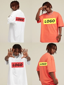 เสื้อยืดผู้ชายสไตล์อเมริกันสั่งทำขายส่ง คุณภาพสูง ทนทานต่อการใช้งาน ผลิตจากผ้าฝ้าย 100% เสื้อยืดโอเวอร์ไซส์สั่งทำ - Product Image 2