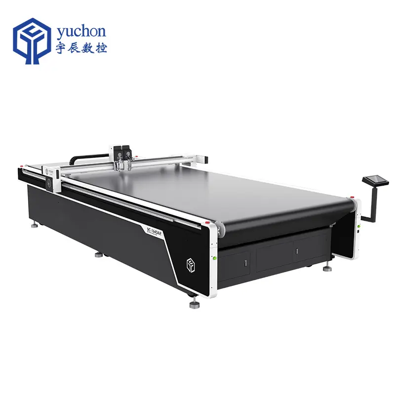 Yuchon High Quality Automatic CNC Vibrating Oscillating Knife Fabric/Textile/Garments Top Layer Leather Cutting Machine