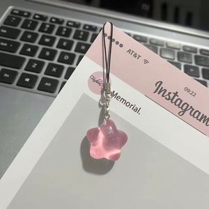 Porte-clés en résine étoile gonflée scintillante avec cordon, pendentif de sac, cadeau pour meilleur ami - Product Image 6