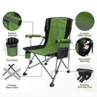 Chaise de camping pliante pour adulte, personnalisable, dossier haut, avec accoudoirs, vente en gros
