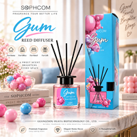 Diffuseur de parfum d'ambiance pour chambre à coucher, bouteille en verre, bâtonnets en fibre, décor aromatique, fournisseur en gros, emballage cadeau, export