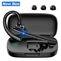 Écouteur Bluetooth professionnel certifié CE RoHS, personnalisable en usine, anti-transpiration, avec crochet d'oreille, sans fil, pour services de messagerie