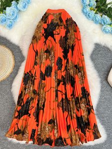 Jupes de plage à imprimé bohème pour femmes, taille haute, fluides, plissées, style A, maxi, pour les vacances, les stations balnéaires et la mode printemps-automne - Product Image 4