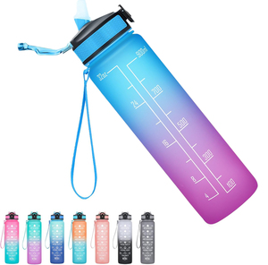 Hot 3 in 1 Water Kids Sports Motivational Water <b>Bottle</b> Eco-friendly Plastic Water <b>Bottle</b> for Sport School - Product Image 1