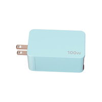 Cargador GaN de 100W con 3 Puertos Tipo-C, Cargador de Pared con Enchufe para Reino Unido, Estados Unidos y Australia, Adaptador de Viaje USB-A, Cargador Súper Rápido para MacBook y Teléfono Móvil
