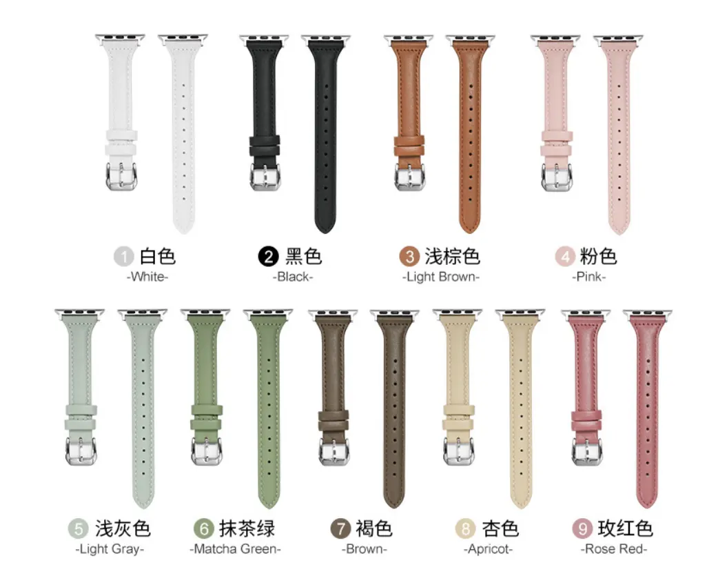 Small Waist Leather Band For Apple Watch38mm40mm41mm42mm44mm45mm 49mm For Apple lwatch Wrist Band Strap Loop