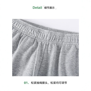 Shorts en toile mi-longs amples pour hommes, respirants, en coton, avec cordon de serrage, pour un usage quotidien décontracté - Product Image 3
