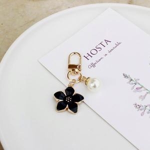 Customizable New Cross-border Sale Korean Style Simple Cute Girl Pear Flower Zinc Alloy Pendant Keychain <b>Bag</b> Small <b>Gift</b> Model - Product Image 5