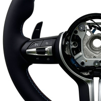 Volant en cuir style Thong à 3 branches pour BMW M Sport, compatible avec les modèles F10, F30, X5, X6, E71, E70, F82