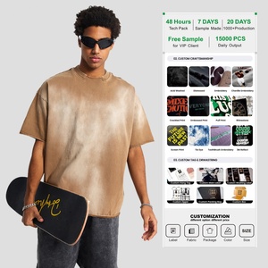 Camisetas de Hombre de Alta Calidad, 280 g/m², 100% Algodón, Estilo Vintage, Lavado Desgastado con Spray, Tacto Suave - Product Image 1