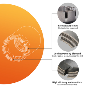 Broca de Diamante Impregnada EZdrill <span class=keywords><strong>HQ</strong></span> <span class=keywords><strong>H9</strong></span> - Herramienta de Perforación para Minería de Minerales, Acero al Carbono Forjado, Nueva - Product Image 6