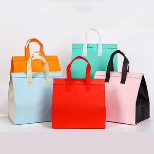 Non Woven Aluminum Foil Cooler <b>Bag</b> <b>Small</b> Takeaway Cold and Hot Drinks Coffee Food Delivery Disposable Thermal Insulated <b>Bag</b> - Product Image 6
