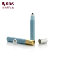Flacon roll-on SRS Packaging 15 ml bleu ciel en PP PCR pour sérum anti-acné et rafraîchissant pour les yeux