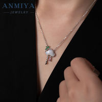 ANMIYA Creative Fashion Colliers Fine Jewelry Lightning Cloud Pendentif 925 Collier en argent pour femmes