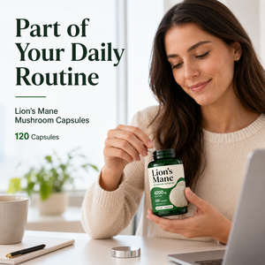 Suplemento Herbal, Extracto de Melena de León, Cápsulas Vegetarianas con Antioxidantes para la Salud del Cerebro y la Inmunidad, Uso en Adultos - Product Image 3