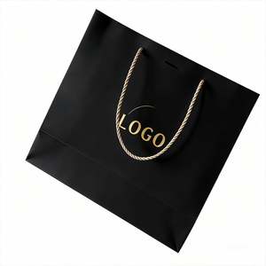 Sac en papier cadeau imprimé à l'or sur mesure avec cordon |   Emballages de beauté colorés, sacs écologiques recyclables - Product Image 4