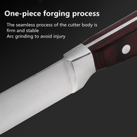 Ensemble de couteaux de chef de haute qualité, 2 pièces, couteau à découper et fourchette, acier inoxydable, manche en bois PAKKA, fourchette BBQ avec boîte cadeau