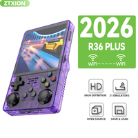 R36 Plus authentique |   R36S+ Arkos 2.0 Console de jeu rétro portable à main Écran IPS de 4 pouces 64G 128G Wi-Fi