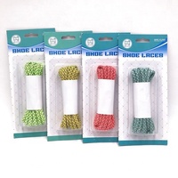 Emballage blister personnalisé pour lacets de chaussures en polyester réfléchissant transparent, pointes en plastique de 5 mm de diamètre, longueur personnalisable