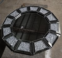 Tables consoles miroir style moderne avec diamants écrasés scintillants pour l'entrée et le couloir – Décoration intérieure et mobilier de salon