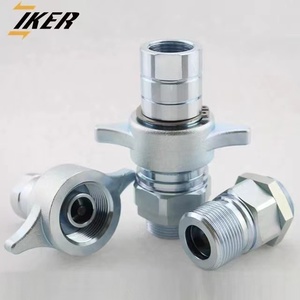Hochdruck 1 Zoll NPT-Gewinde Hydraulische Schnell kupplung für Muldenkipper Neuer Zustand Flügel mutter Typ Schraub verschraubung 1 Jahr - Product Image 1