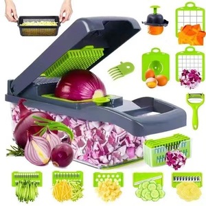 Wholesale <b>Multifunctional</b> <b>Vegetable</b> <b>Cutter</b> Manual Food Potato Shredder Slicer with Container Kitchen Gadget - Product Image 1