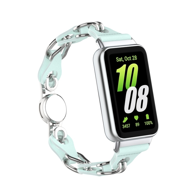 Fashion Hollow Leather Chain Magnetic Watch Band Luxury PU Watch Strap with Magnetic Buckle ForSamsung Fit 3