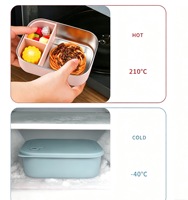 Boîte à lunch pour enfants personnalisée, compatible micro-ondes, avec récipient en acier inoxydable et gourde en silicone sans BPA, idée de nouveau produit 2026