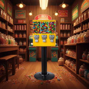 Distributeur de bonbons Vevor jaune, style vintage, fonctionnement manuel, en plastique - Product Image 2