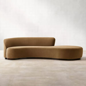 أريكة غير متماثلة للذراع الأيسر من كوبينهاغن ، قماش فاخر على طراز RH مُقوّس عصري ، أثاث غرفة معيشة فيلا/قصر - Product Image 5