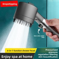 Potente cabezal de ducha de masaje Dyson 6 en 1 con función de ahorro de agua de alta presión para hoteles o baños domésticos