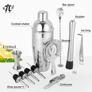 11-Mảnh Tái Sử Dụng Thép Không Gỉ Cocktail Shaker Set 750Ml Công Suất Chuyên Nghiệp <span class=keywords><strong>Bartending</strong></span> Kit Bar Công Cụ - Product Image 5