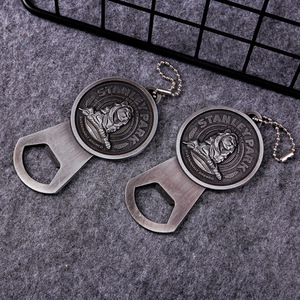 พวงกุญแจที่เปิดขวดสแตนเลสการ์ตูนวินเทจสำหรับโฆษณาโรงแรมและร้านอาหารพร้อมการพิมพ์แบบกำหนดเอง - Product Image 3