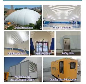 Dôme modulaire à gonflage rapide en membrane PVDF, résistant au vent et à la pluie, avec conception en 3 jours, tutorat d'installation en ligne, dômes pneumatiques pour le football - Product Image 3
