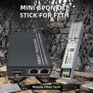 便携式迷你 GPON OLT 棒式设备，单端口 1 GPON <span class=keywords><strong>2</strong></span>*GE 上行端口，光纤设备，适用于 FTTH，兼容 5G SC 连接器 - Product Image 3