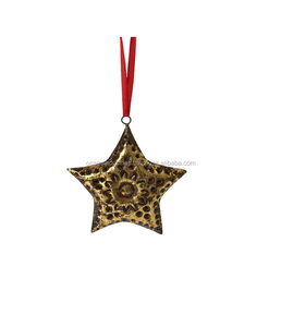 BEST QUALITY GOLD IRON STAR CHRISTMAS <b>TREE</b> DECORATION HOME DECOR STAR HANGING ORNAMENT - Product Image 2