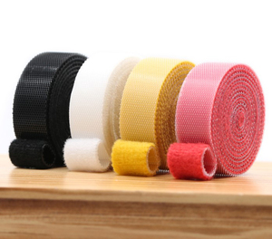 Nylon E Poliestere Doppio Lato del Gancio E Anello Nero Bianco Nastro Magico - Product Image 3