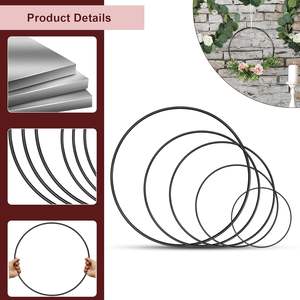 Aros Metálicos Soldados Resistentes de Tamaño Personalizado 4/6/8/10/12/14/16/18/20/22/24 Pulgadas, Aros Florales Hechos a Mano para Decoración DIY, Suministros para Eventos y Fiestas - Product Image 3