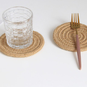 Lot de dessous-de-plat et sets de table en corde de coton tressée, résistants à la chaleur, durables et réutilisables, pour cuisine et salle à manger, vente en gros - Product Image 2