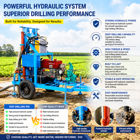 Offre Spéciale – Petite Foreuse Hydraulique à Moteur Diesel CE pour Puits d'Eau, Équipement de Forage Mobile Facilement Transportable avec Trépan PDC pour Roches