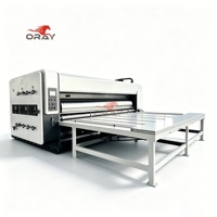 Oray-Semi - Nouvelle machine d'impression et de rainurage de cartons semi-automatique à alimentation par chaîne 1224, garantie 1 an, 150 pièces/min pour cartons de petite et moyenne taille